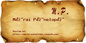Mérai Pénelopé névjegykártya